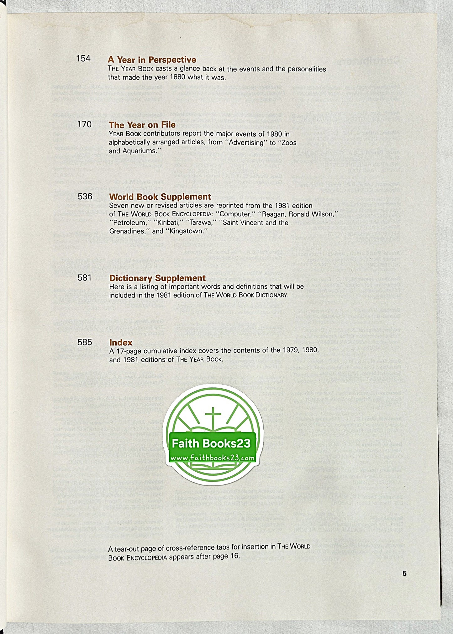 The 1981 World Book Year Book (Gut, 1981, HC, 608 Seiten, World Book-Childcraft)