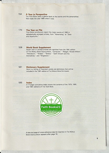 The 1981 World Book Year Book (Gut, 1981, HC, 608 Seiten, World Book-Childcraft)