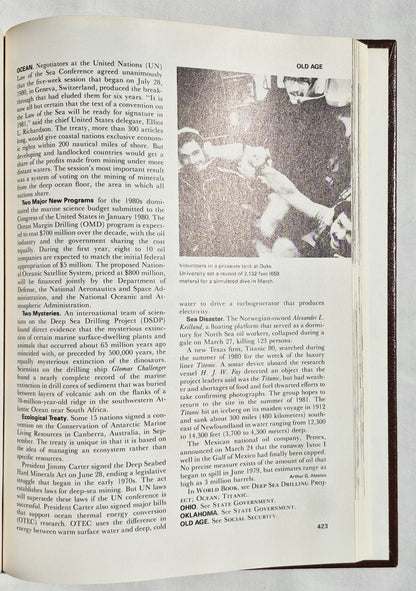 The 1981 World Book Year Book (Gut, 1981, HC, 608 Seiten, World Book-Childcraft)