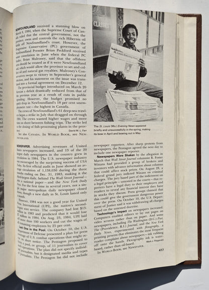 Der Herausgeber des World Book Year Book von 1985 William H. Nault (Sehr Gut, 1985, gebunden, 608 Seiten, World Book-Childcraft)