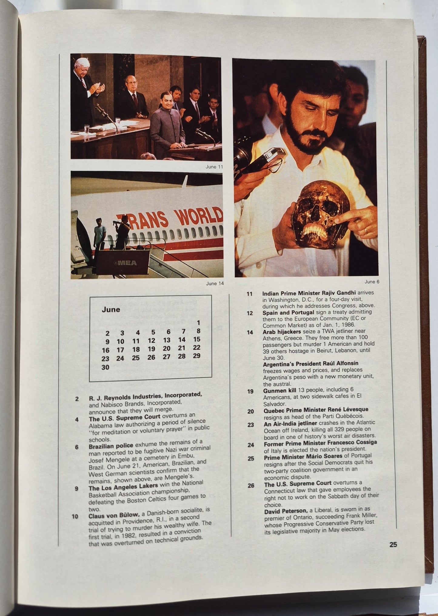 The 1986 World Book Year Book herausgegeben von William H. Nault (Sehr gut, 1986, HC, 608 Seiten, World Book-Childcraft)