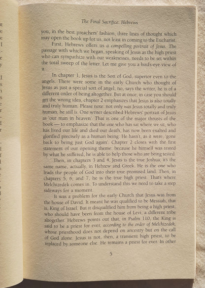 Following Jesus: Biblical Reflections on Discipleship by N. T. Wright (Very good, 1994, Pbk, 114 pages, Wm. B. Eerdmans Publishing Co.)