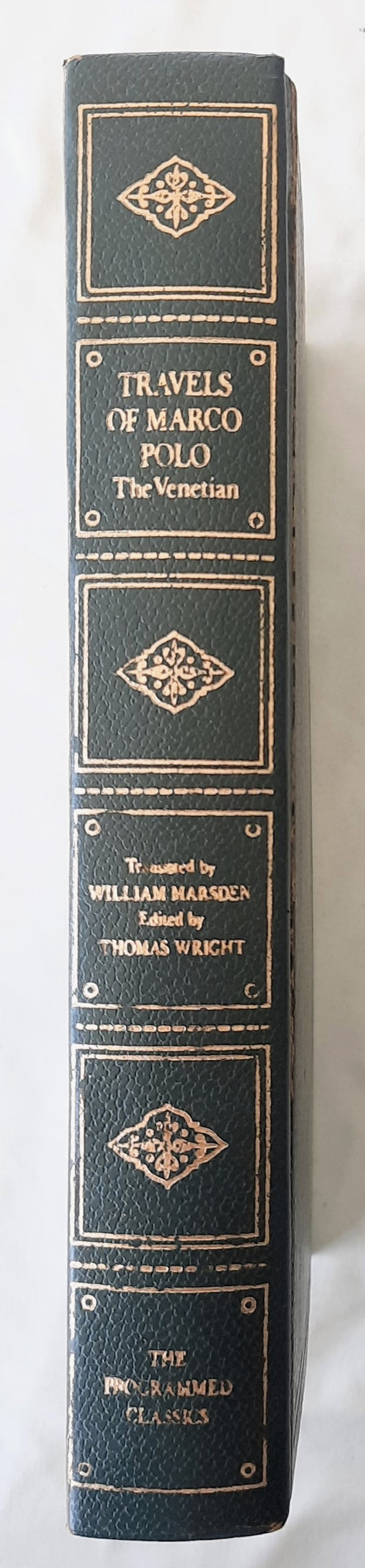 The Travels of Marco Polo the Venetian translated by William Marsden; edited by Thomas Wright (Good, 1948, HC, 345 pages, Doubleday & Co. The Programmed Classics)
