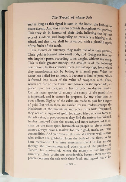 The Travels of Marco Polo the Venetian translated by William Marsden; edited by Thomas Wright (Good, 1948, HC, 345 pages, Doubleday & Co. The Programmed Classics)