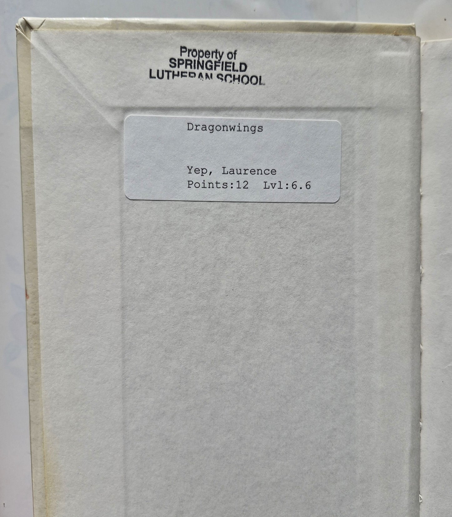 Dragonwings von Laurence Yep (Gut, 1975, gebunden, 248 Seiten, HarperTrophy)