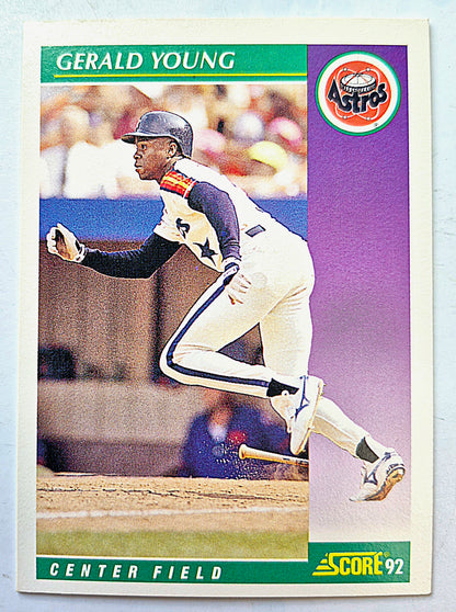 Young Gerald Houston Astros Center Field #346 Score '92 Baseball Card