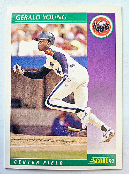 Young Gerald Houston Astros Center Field #346 Score '92 Baseball Card