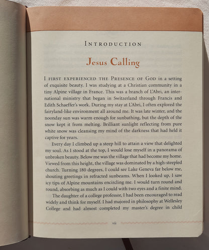 Jesus Calling Large Print by Sarah Young (Good, 2011, Imitation Leather, 382 pages, Thomas Nelson)