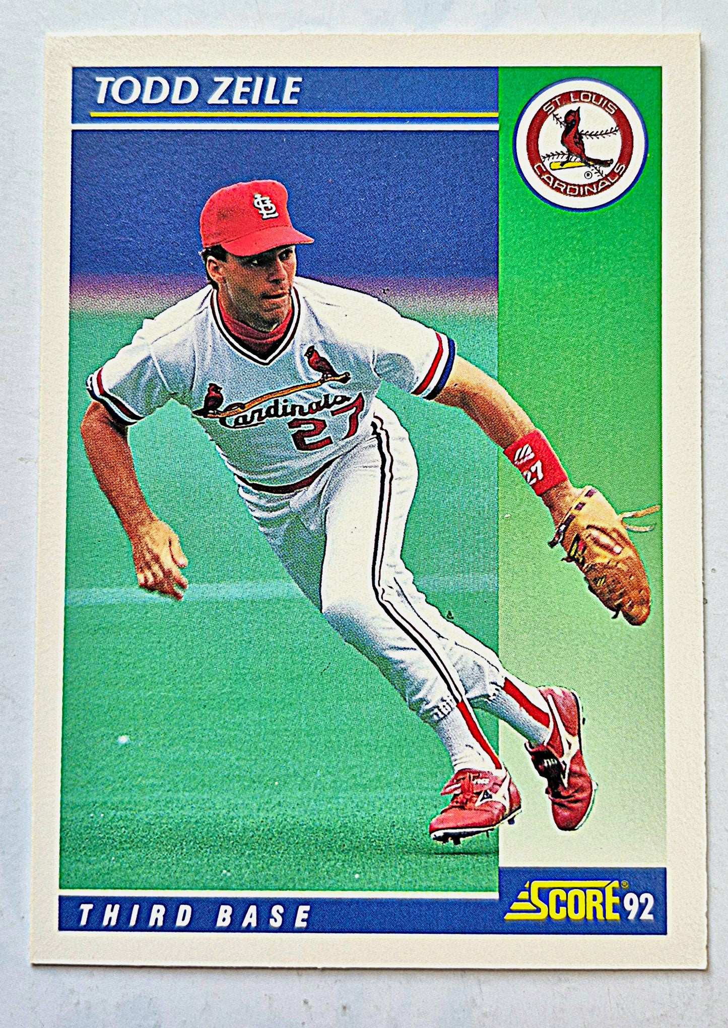 Zeile Todd St. Louis Cardinals Third Base #52 Score '92 Baseball Card