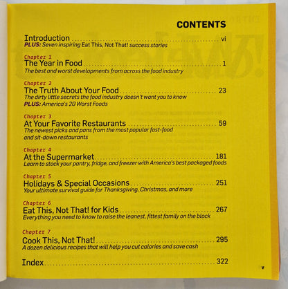 Eat This Not That! 2012 by David Zinczenko; Matt Goulding (Good, 2011, Pbk, 326 pages, Rodale)